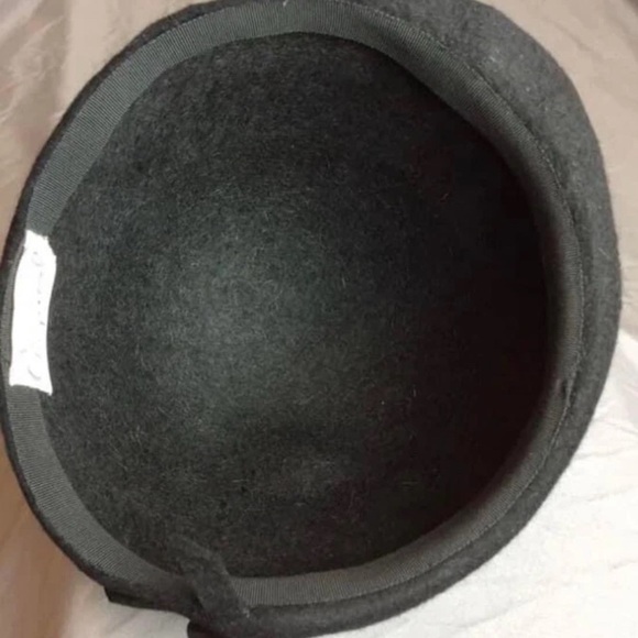 Vintage Lilli Moffit Women\'s Black Felt Dome Copper Feather Hat Reno Nevada main image 7